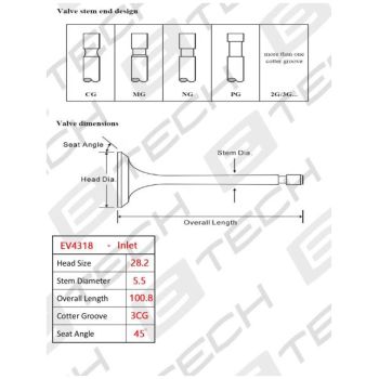 E TECH INLET VALVE (EV4318)