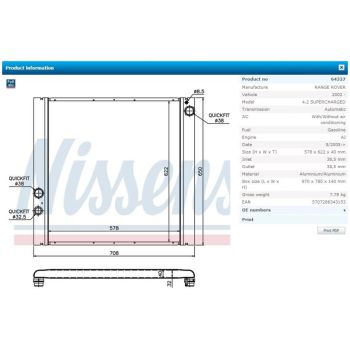 NISSENS Radiator (RD-64327)