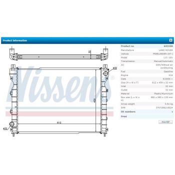 NISSENS Radiator (RD-64310A)