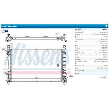 NISSENS Radiator (RD-62799A)