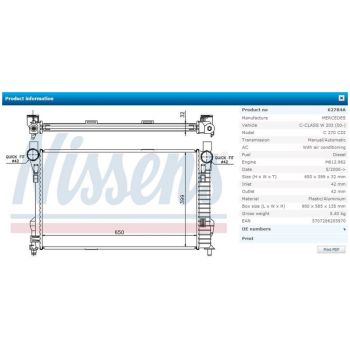 NISSENS Radiator (RD-62784A)