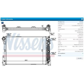 NISSENS Radiator (RD-67162)