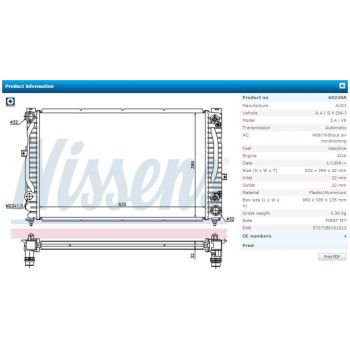 NISSENS Radiator (RD-60228A)