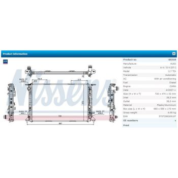 NISSENS Radiator (RD-60318)