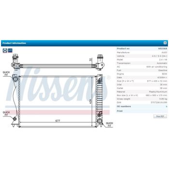NISSENS Radiator (RD-60236A)