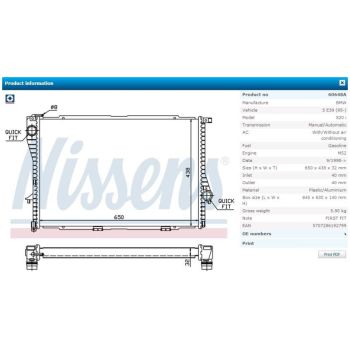 NISSENS Radiator (RD-60648A)