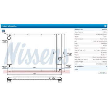 NISSENS Radiator (RD-60772)