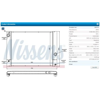 NISSENS RADIATOR  (9115002036)
