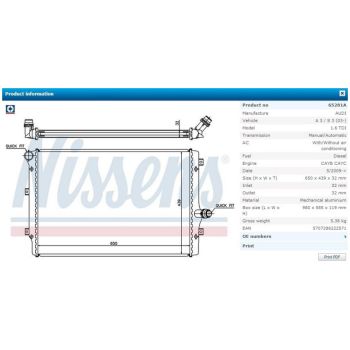 NISSENS Radiator (RD-65281A)