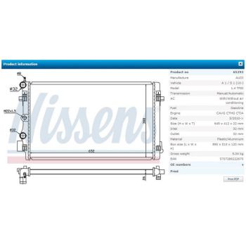 NISSENS Radiator (RD-65293)