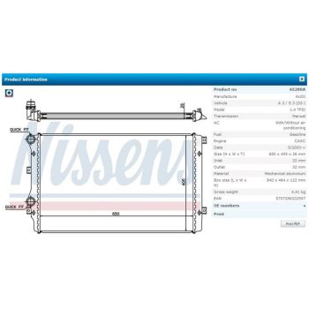 NISSENS Radiator (RD-65280A)