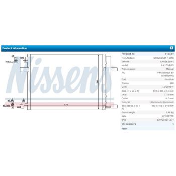 NISSENS Condenser (RAC-940134)