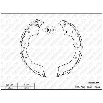 DESELRA BRAKE SHOE SET (BDS1720)