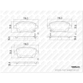 DESELRA Brake Pad Set Front (BD1123)
