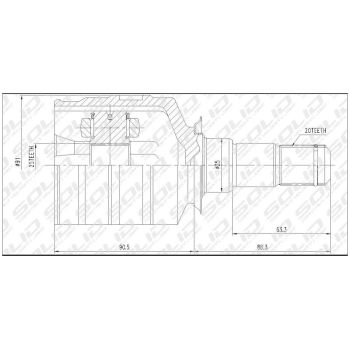 SOLID CV Joint Inner (CVTO5005)