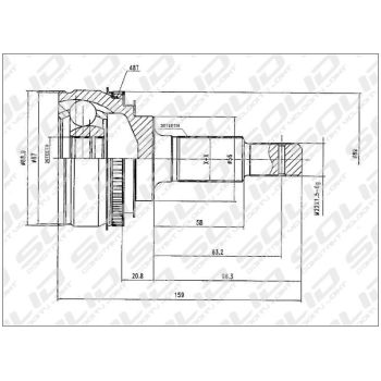 SOLID CV Joint Outer (CVTO1022A)