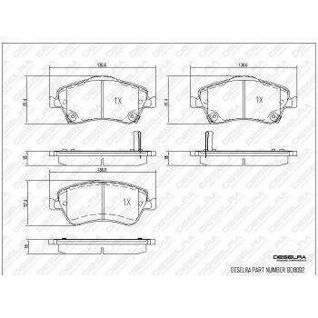 DESELRA BRAKE PAD SET FRONT  (9103003297)