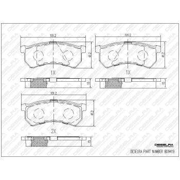 DESELRA BRAKE PAD SET REAR  (9103074192)