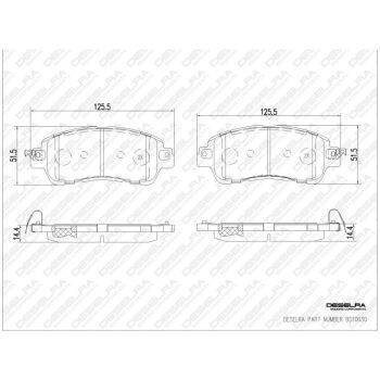 DESELTRA BRAKE PAD SET FRONT  (9103075015)