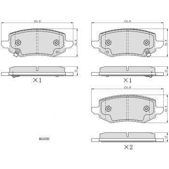 DESELRA BRAKE PAD SET REAR  (9103075393)