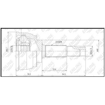 ENLINE CV JOINT OUTER  (9107001121)