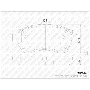 DESELRA Brake Pad Set Front (9103003028)