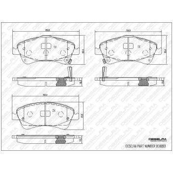 DESELRA Brake Pad Set Front (9103003294)