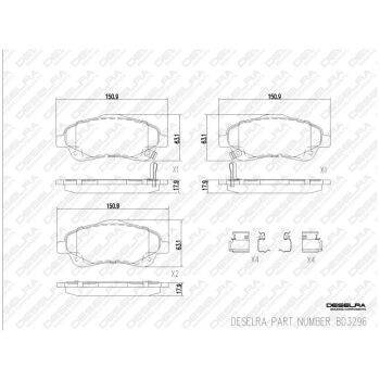 DESELRA Brake Pad Set Front (9103003296)