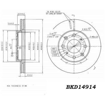 DESELRA Brake Disc Front (9103007457)
