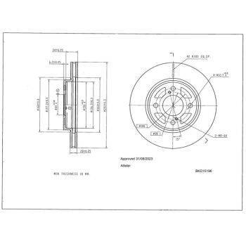 DESELRA Brake Disc Front (9103007599)