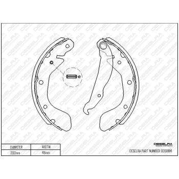 DESELRA BRAKE SHOE SET (9103060557)