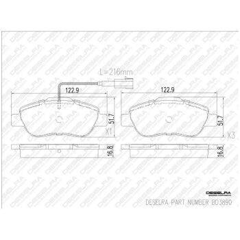 DESELRA Brake Pad Set Front (9103071945)