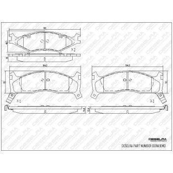 DESELRA Brake Pad Set Front (9103073095)