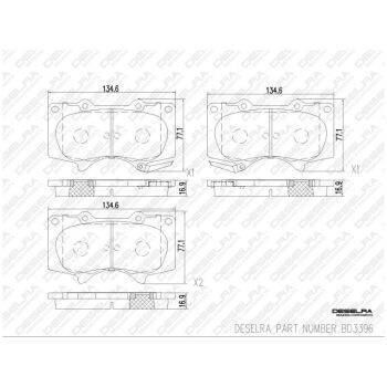 DESELRA Brake Pad Rear (9103073554)