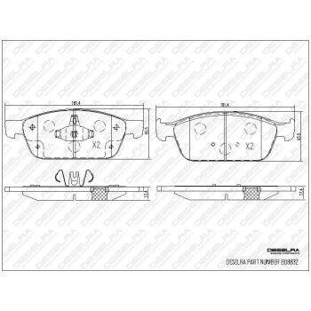 DESELRA Brake Pad Set Front (9103074416)