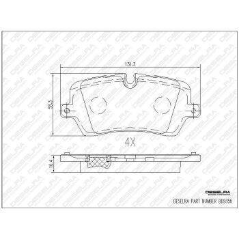 DESELRA Brake Pad Set Rear (9103074678)