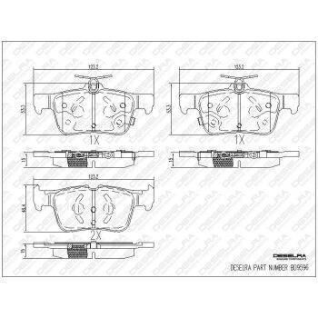 DESELRA Brake Pad Set Rear (9103074798)