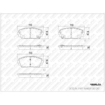 DESELRA Brake Pad Set Front (9103074825)
