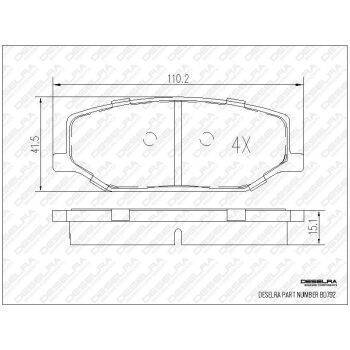 DESELRA Brake Pad Set Front (9103080955)