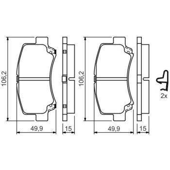 BOSCH Brake Pad Set (9103081421)