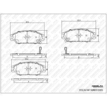 DESELRA Brake Pad Set Front (9103083046)