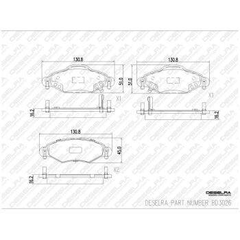 DESELRA Brake Pad Set Front (9103083528)