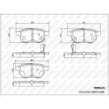 DESELRA Brake Pad Set Rear (9103084103)