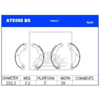 ATE Brake Shoe Set (9103090588)
