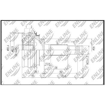 ENLINE CV JOINT OUTER (9107000811)