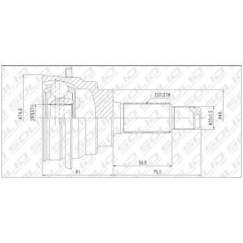 SOLID CV Joint Outer (9107001039)