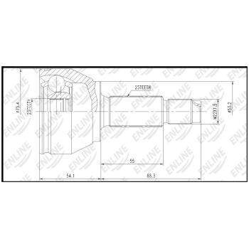 ENLINE CV JOINT OUTER (9107001072)