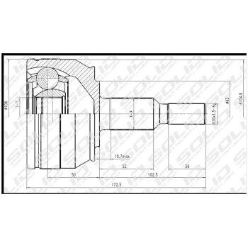 SOLID CV Joint Outer (9107001080)