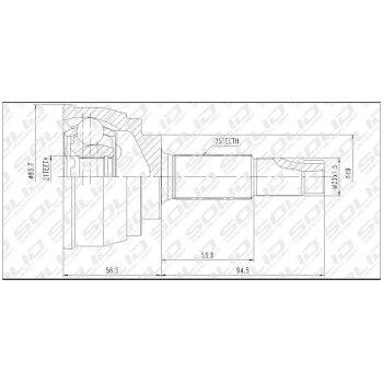 SOLID CV Joint Outer (9107004998)